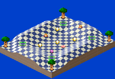 Thumbnail for a map of 1Play Game Extra Course 4 - Hole 2 for the SNES game Kirby's Dream Course.