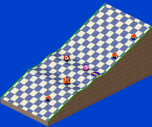 Thumbnail for a map of 1Play Game Extra Course 4 - Hole 5 for the SNES game Kirby's Dream Course.