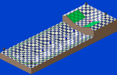Thumbnail for a map of 1Play Game Extra Course 5 - Hole 5 for the SNES game Kirby's Dream Course.