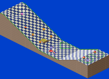 Thumbnail for a map of 1Play Game Extra Course 6 - Hole 6 for the SNES game Kirby's Dream Course.