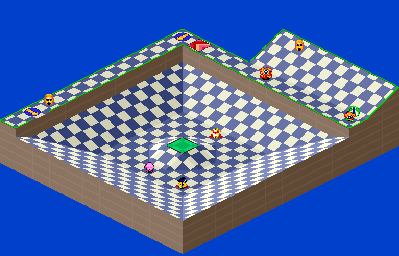 Thumbnail for a map of 1Play Game Extra Course 7 - Hole 2 for the SNES game Kirby's Dream Course.