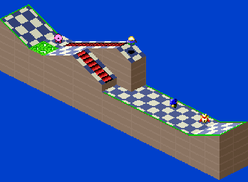 Thumbnail for a map of 1Play Game Extra Course 7 - Hole 6 for the SNES game Kirby's Dream Course.