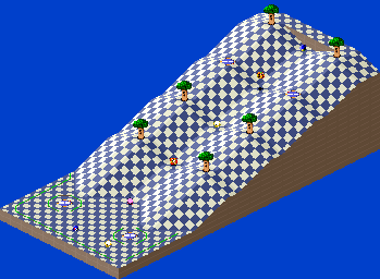 Thumbnail for a map of 1Play Game Extra Course 8 - Hole 1 for the SNES game Kirby's Dream Course.