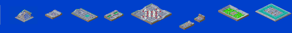 Thumbnail for a map of 2Play Game Course 1 - Holes 1-8 for the SNES game Kirby's Dream Course.
