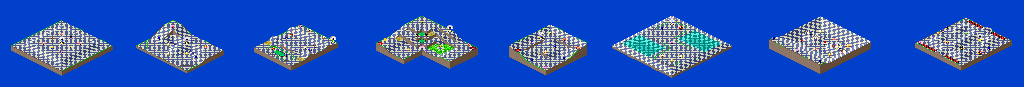 Thumbnail for a map of 2Play Game Course 2 - Holes 1-8 for the SNES game Kirby's Dream Course.