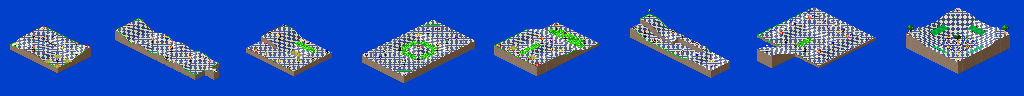 Thumbnail for a map of 2Play Game Extra Course 2 - Holes 1-8 for the SNES game Kirby's Dream Course.