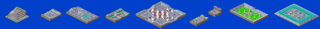 Thumbnail for a map of 2Play Game Extra Course 4 - Holes 1-8 for the SNES game Kirby's Dream Course.