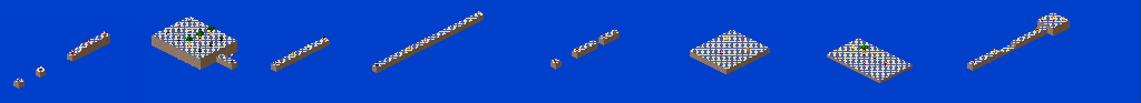 Thumbnail for a map of Demo Play Course 2 - Holes 1-8 for the SNES game Kirby's Dream Course.