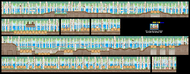 Thumbnail for a map of Level 1: Grass Land Stage 5 for the SNES game Kirby's Dream Land 3.