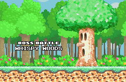 Thumbnail for a map of Level 1: Grass Land Whispy Woods for the SNES game Kirby's Dream Land 3.
