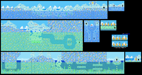 Thumbnail for a map of Level 2: Ripple Field Stage 3 for the SNES game Kirby's Dream Land 3.
