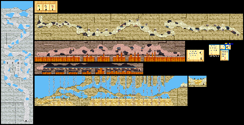Thumbnail for a map of Level 3: Sand Canyon Stage 3 for the SNES game Kirby's Dream Land 3.
