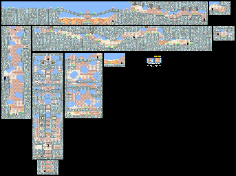 Thumbnail for a map of Level 3: Sand Canyon Stage 5 for the SNES game Kirby's Dream Land 3.