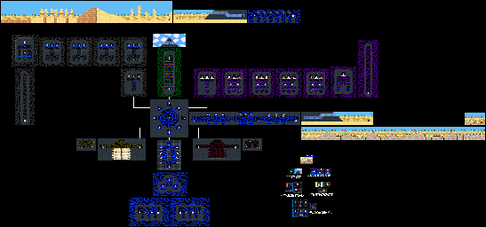 Thumbnail for a map of Level 3: Sand Canyon Stage 6 for the SNES game Kirby's Dream Land 3.