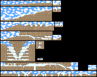 Thumbnail for a map of Level 4: Cloudy Park Stage 1 for the SNES game Kirby's Dream Land 3.
