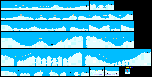 Thumbnail for a map of Level 4: Cloudy Park Stage 2 for the SNES game Kirby's Dream Land 3.