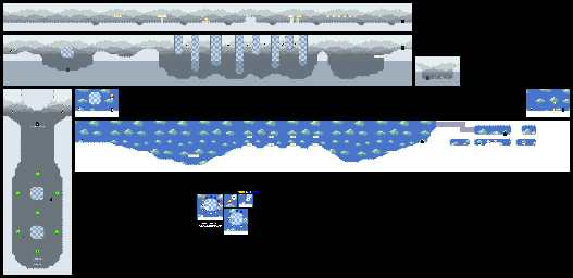 Thumbnail for a map of Level 4: Cloudy Park Stage 3 for the SNES game Kirby's Dream Land 3.