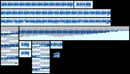 Thumbnail for a map of Level 4: Cloudy Park Stage 4 for the SNES game Kirby's Dream Land 3.