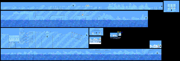 Thumbnail for a map of Level 5: Iceberg Stage 3 for the SNES game Kirby's Dream Land 3.