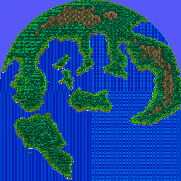 Thumbnail for a map of World for the SNES game Kuusou Kagaku Sekai: Gulliver Boy.