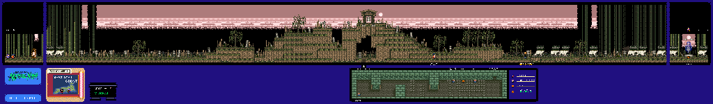 Thumbnail for a map of Warlock Zone I: Mystical Ghost Horo Temple for the SNES game The Legend Of The Mystical Ninja.