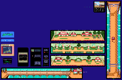 Thumbnail for a map of Warlock Zone III: Amusement Park Awaji Island for the SNES game The Legend Of The Mystical Ninja.