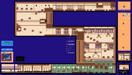 Thumbnail for a map of Warlock Zone V: Ninja Castle Ninja Hideout for the SNES game The Legend Of The Mystical Ninja.