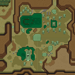 Thumbnail for a map of Dark World Plains Of Ruin for the SNES game The Legend Of Zelda: A Link To The Past.