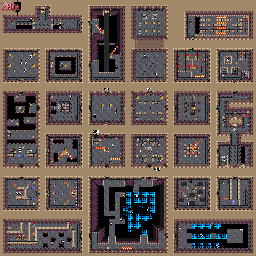 Thumbnail for a map of Ganon's Tower 1F for the SNES game The Legend Of Zelda: A Link To The Past.
