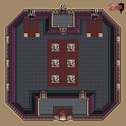 Thumbnail for a map of Ganon's Tower 2F for the SNES game The Legend Of Zelda: A Link To The Past.