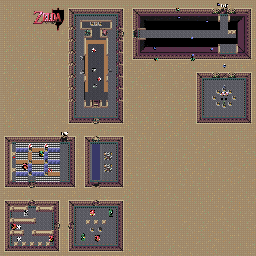 Thumbnail for a map of Ganon's Tower 3F for the SNES game The Legend Of Zelda: A Link To The Past.