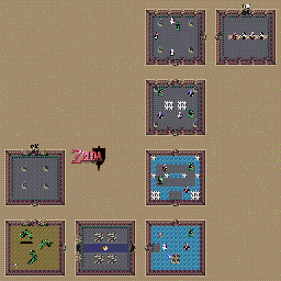 Thumbnail for a map of Ganon's Tower 4F for the SNES game The Legend Of Zelda: A Link To The Past.