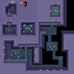 Thumbnail for a map of Hyrule Castle B1F for the SNES game The Legend Of Zelda: A Link To The Past.