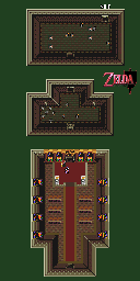 Thumbnail for a map of Hyrule Castle Hidden Passage - 1F (Sanctuary) for the SNES game The Legend Of Zelda: A Link To The Past.