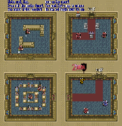 Thumbnail for a map of Hyrule Castle Tower - 5F for the SNES game The Legend Of Zelda: A Link To The Past.