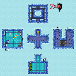 Thumbnail for a map of Ice Palace B3F for the SNES game The Legend Of Zelda: A Link To The Past.