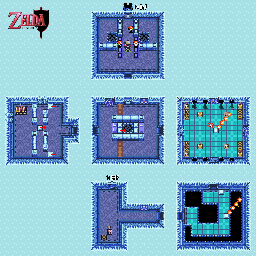 Thumbnail for a map of Ice Palace B5F for the SNES game The Legend Of Zelda: A Link To The Past.