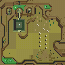 Thumbnail for a map of Light World Desert Of Mystery for the SNES game The Legend Of Zelda: A Link To The Past.