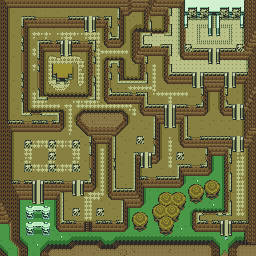 Thumbnail for a map of Light World Eastern Palace for the SNES game The Legend Of Zelda: A Link To The Past.