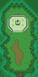 Thumbnail for a map of Light World Lost Woods - Sacred Grove for the SNES game The Legend Of Zelda: A Link To The Past.