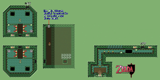 Thumbnail for a map of Misery Mire 1F for the SNES game The Legend Of Zelda: A Link To The Past.