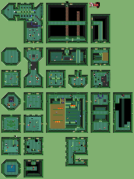 Thumbnail for a map of Misery Mire B1F (A) for the SNES game The Legend Of Zelda: A Link To The Past.