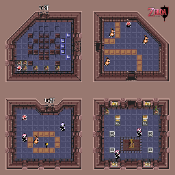 Thumbnail for a map of Mountain Tower 1F for the SNES game The Legend Of Zelda: A Link To The Past.