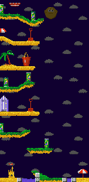 Thumbnail for a map of Beach Lemmings Beach Lems for the SNES game Lemmings 2: The Tribes.