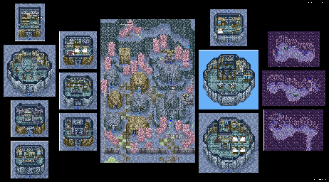 Thumbnail for a map of Al Terran Continent Gwandell for the SNES game Lennus II: Fuuin no Shito.