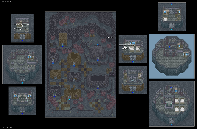 Thumbnail for a map of Andel Gwandell Ruins for the SNES game Lennus II: Fuuin no Shito.