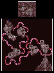 Thumbnail for a map of Kua Terran Continent Giant's Heart for the SNES game Lennus II: Fuuin no Shito.