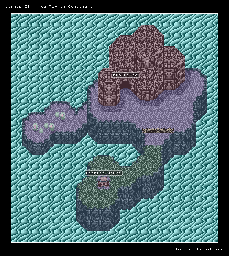 Thumbnail for a map of Kua Terran Continent for the SNES game Lennus II: Fuuin no Shito.