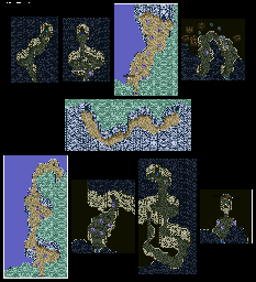 Thumbnail for a map of Lennus Corridor Of Water for the SNES game Lennus II: Fuuin no Shito.