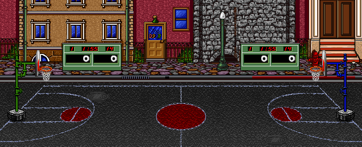 Thumbnail for a map of Basketball Court for the SNES game Looney Tunes B-Ball.